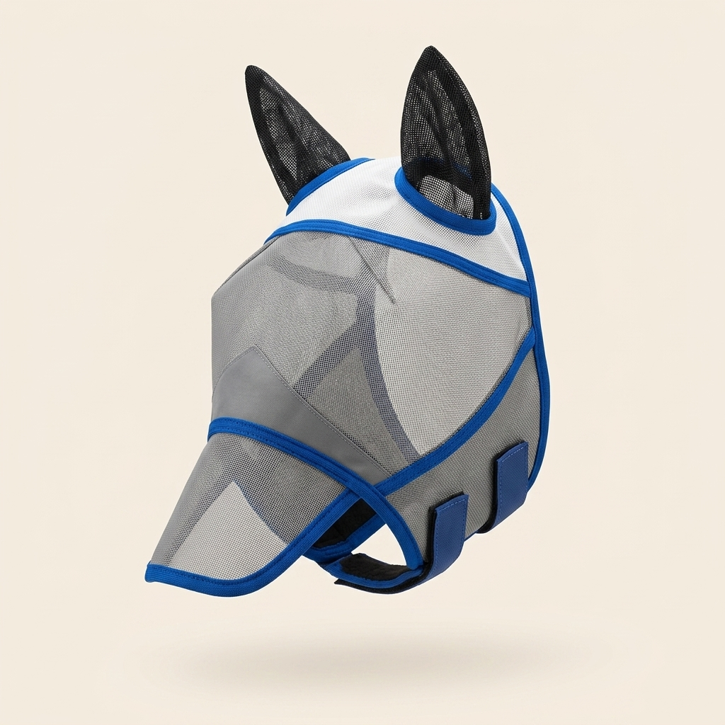 Horse fly mask mesh studio product shot