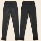 Winter thermal riding tights black studio product shot