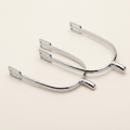 English riding spurs silver pair studio product shot