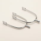 English riding spurs silver pair studio product shot