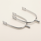 English riding spurs silver pair studio product shot