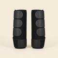 Neoprene horse leg wraps black pair studio product shot