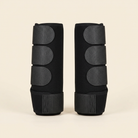 Neoprene horse leg wraps black pair studio product shot