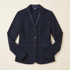 Women's competition riding shirt navy studio product shot