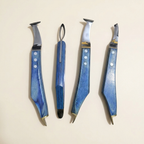 Hoof knife set 4-piece stainless steel studio product shot