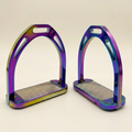 Rubber tread riding stirrups pair studio product shot