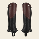 Leather half chaps studio product shot