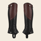 Leather half chaps studio product shot