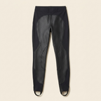 Stretch leather riding leggings studio product shot