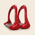 Lightweight aluminium safety stirrups pair studio product shot