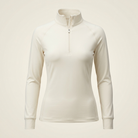 Ivory technical equestrian base layer with quarter zip