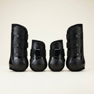 Black tendon and fetlock boot set for horses